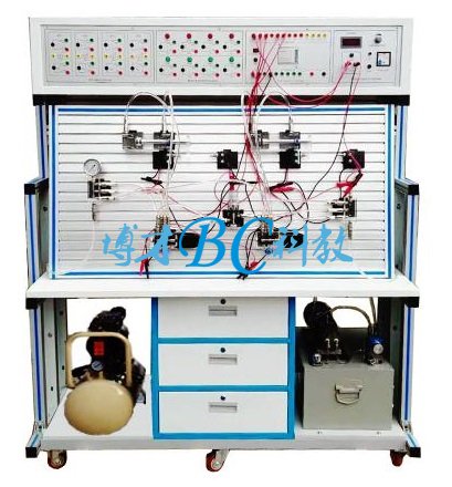 透明液压与气压传动PLC综合实训装置